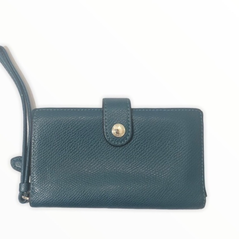 Coach leather wristlet wallet